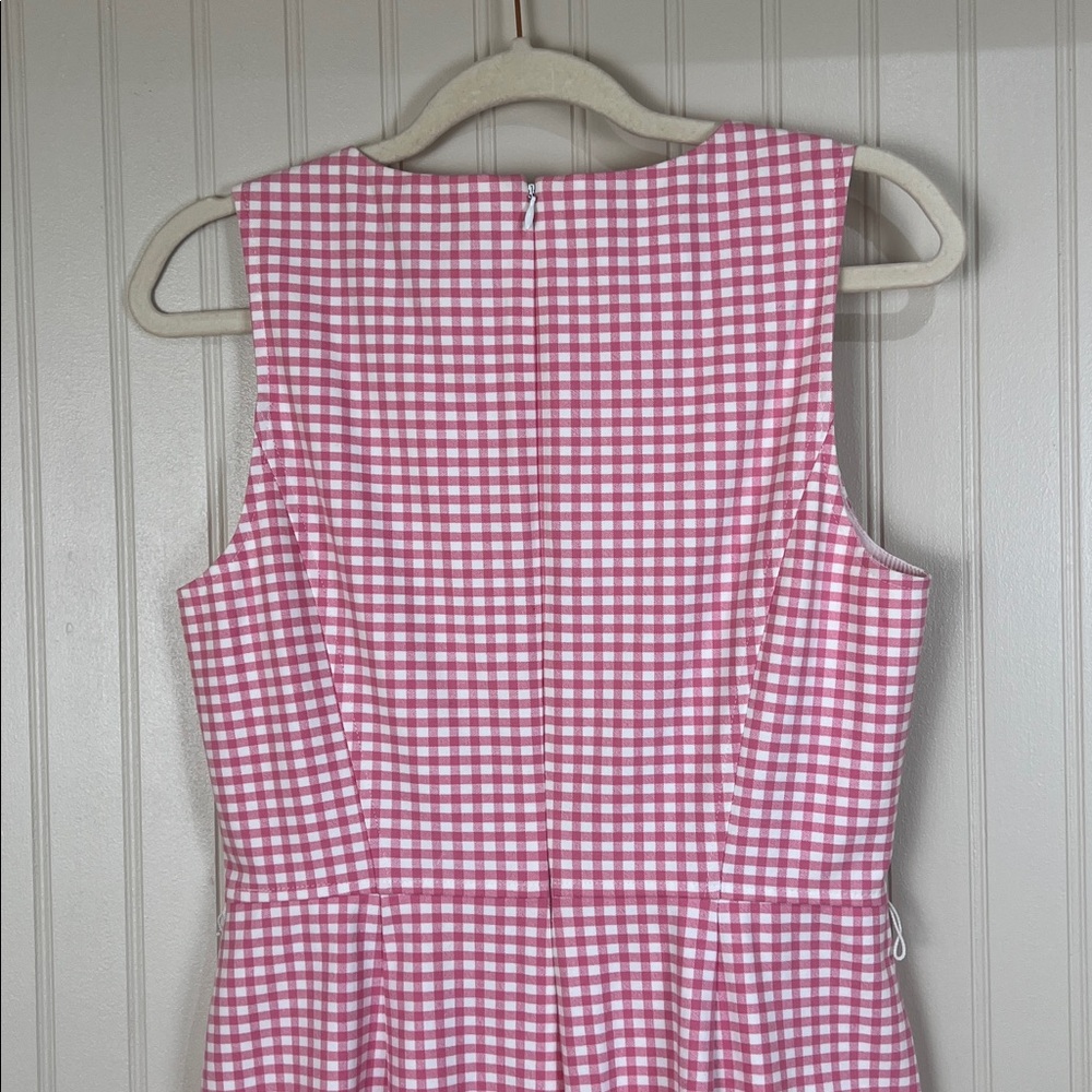 NWT J Crew Gingham Check Pink Sheath Dress Size 6T - Picture 6 of 10